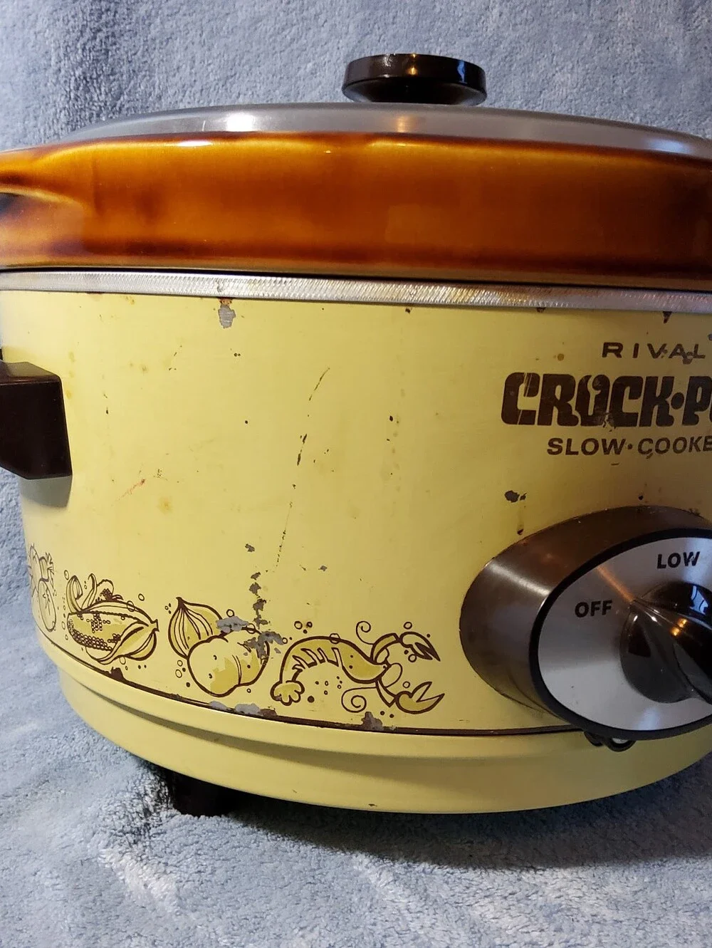 Vintage Rival Crock Pot 5 Quart Model 3350/2 Plastic Lid **Tested Working**